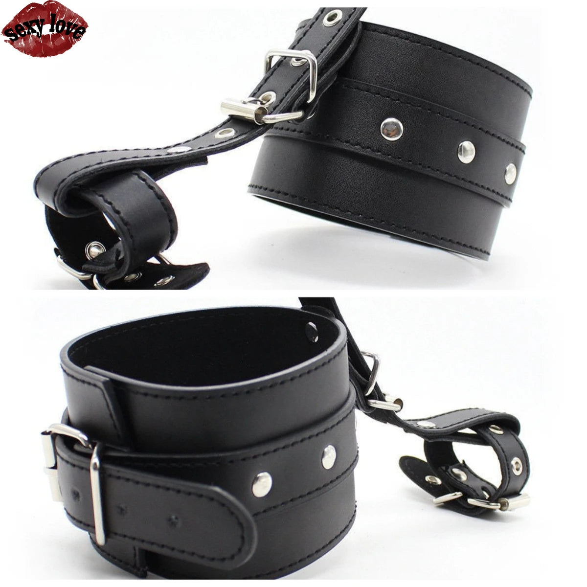 BDSM Erwachsene Männer und Frauen SM Training Handschellen Sex Bindung Requisiten Bindung Paar Flirten Zehen Leder Set Erwachsene