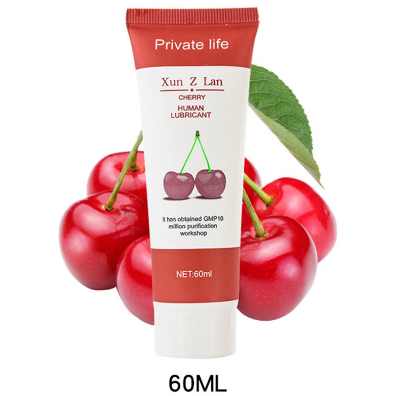 Lubricante sexual de 30 ml/60 ml, a base de agua, de plátano, fresa, uva y cereza. Gel vaginal y anal para adultos. Producto sexual.