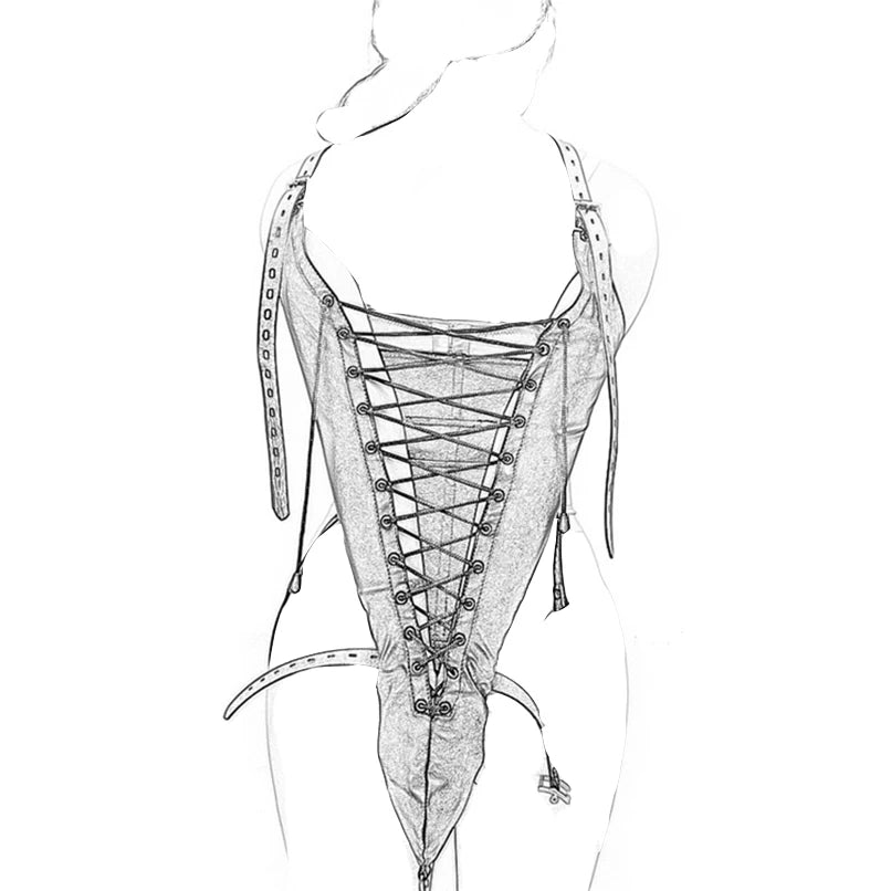 BDSM Sex Bondage Armbinder, Zwangsjacke hinter dem Rücken, SM Leder Armbinder Fessel, abschließbarer Sklavenhandschuh mit Schultergurt