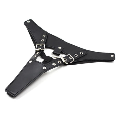 Arnés de bondage BDSM, bragas, bragas con agujero, juguetes sexuales para mujer, tanga de PU, bragas, ropa interior para masturbación, bragas, correa de castidad, cinturón