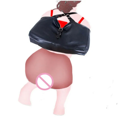 Camisa de fuerza BDSM / Brazalete, Brazalete de cuero de lujo, Guantes de bondage para la espalda, Juguetes sexuales para parejas, Sex Shop