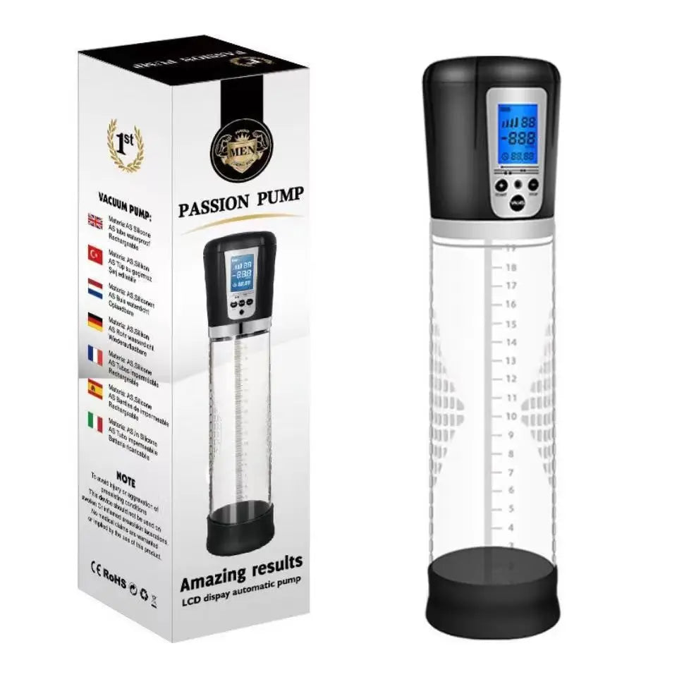 Sexspielzeug für Männer Elektrische Vakuum-Penispumpe Vergrößerung Dick Pump Penis Trainer Extender Verzögerte Ejakulation Masturbator 18+