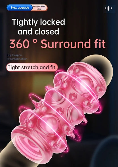 Juguetes sexuales para hombres, masajeador de hiperestimulación, anillo para el pene, retardante de la eyaculación, erección más fuerte, juguetes sexuales, suministros para adultos.