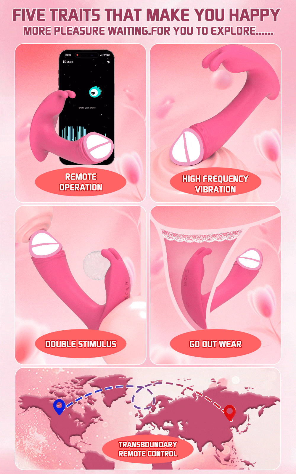Vibrador vaginal con control por Bluetooth para masturbación femenina, estimulador de clítoris, vibrador portátil, productos eróticos para adultos.