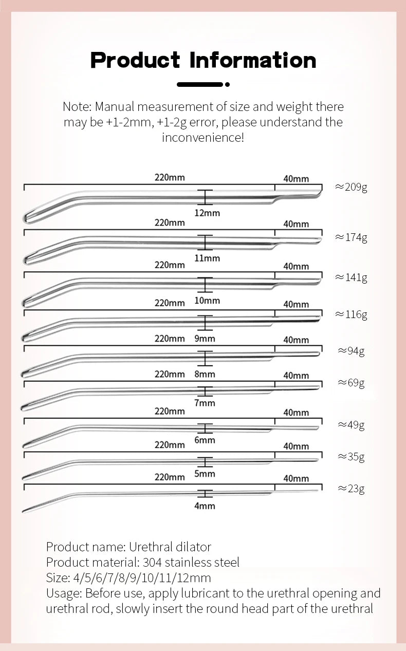 Juguetes sexuales para adultos para hombres, dilatadores de pene, catéteres de acero inoxidable con cabeza lisa, dilatadores uretrales.