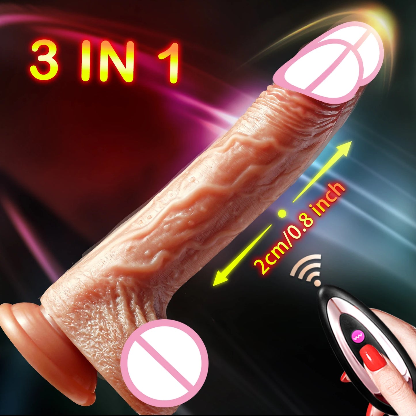 Consolador vibrador telescópico para mujer, de silicona, con punto G, realista, vibrador para masturbación, juguetes eróticos para adultos.
