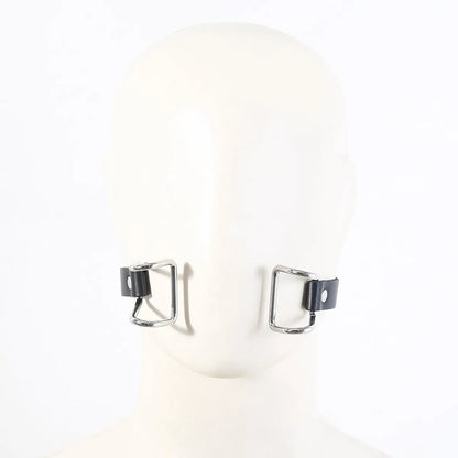 Mordaza de boca integrada de metal para sexo BDSM con gancho nasal ajustable, tapón de expansión, juguetes sexuales para parejas, juegos SM, juguetes para adultos