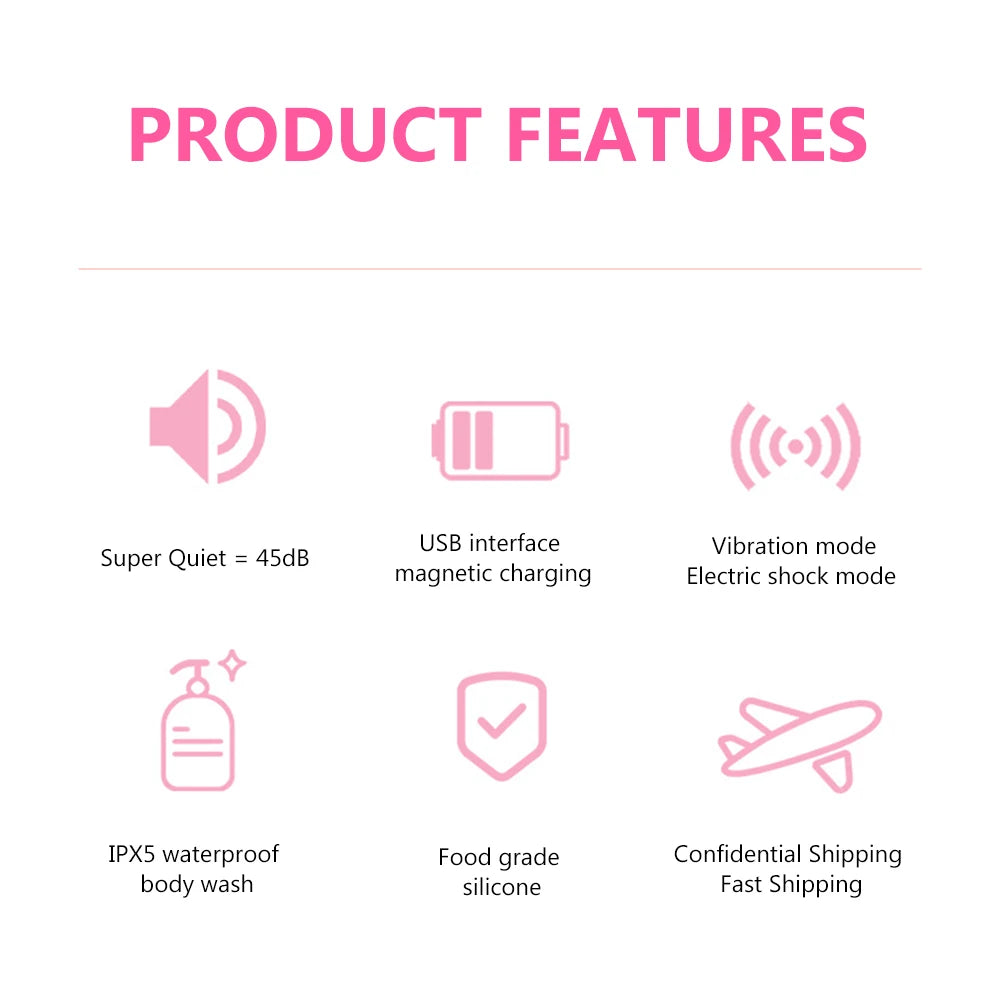 Vibradores de bala con descarga eléctrica para mujeres, consolador anal, punto G, estimulador de clítoris, vibrador de dedo, lápiz labial, juguete sexual femenino