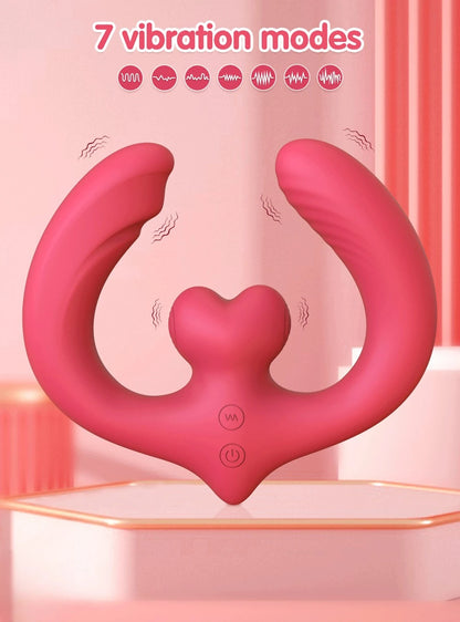 G-Spot Double-Ended Sex Toys Dildo Vibrator for Women Lesbian Couples 7 Modes Strapless Strap-on with Remote Control Adults Good