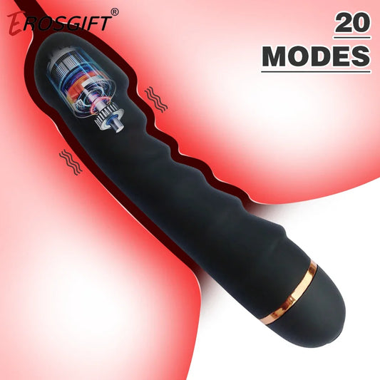 Vibrador de 20 frecuencias para mujeres, potente motor, estimulador del punto G y del clítoris, consolador realista para pene, masajeador, masturbador, juguetes sexuales para adultos.