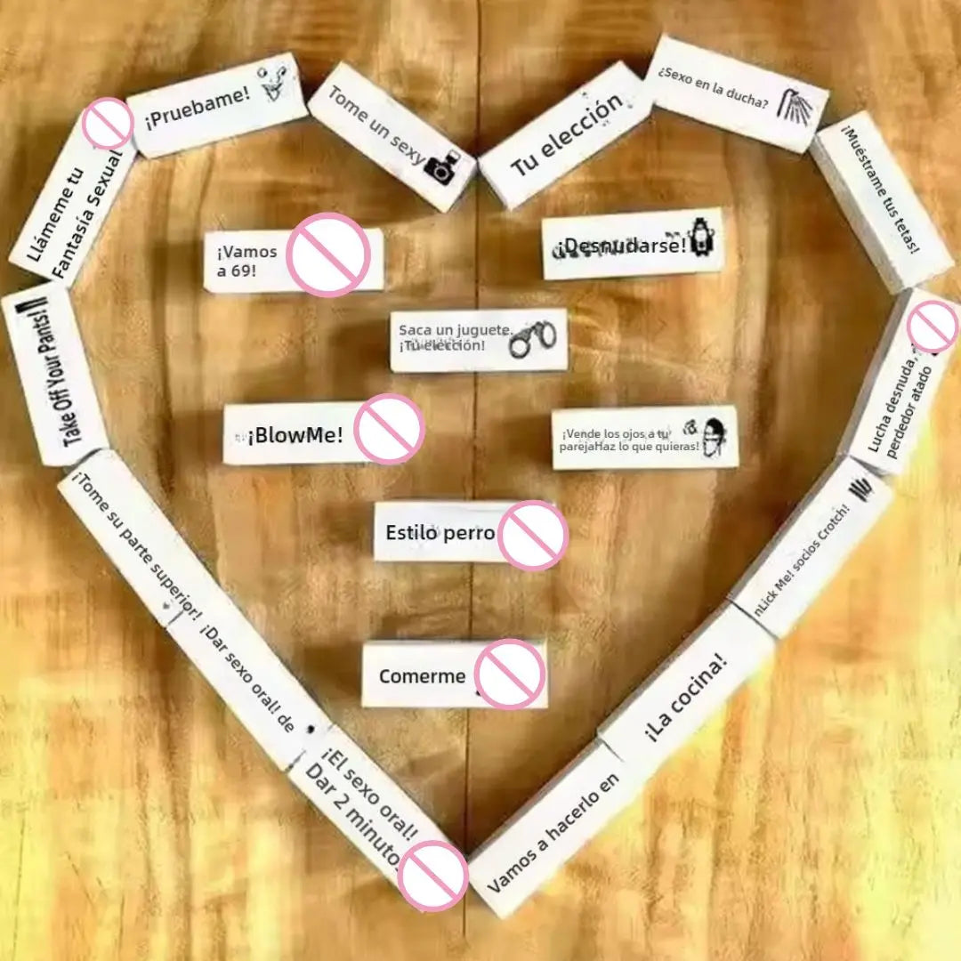 Spanisches Sex-Block-Turmspiel für Paare, Erotik-Partyspiel für Erwachsene, Sexspielzeug, Valentinstag, Tumbling Tower, Stapelspiele