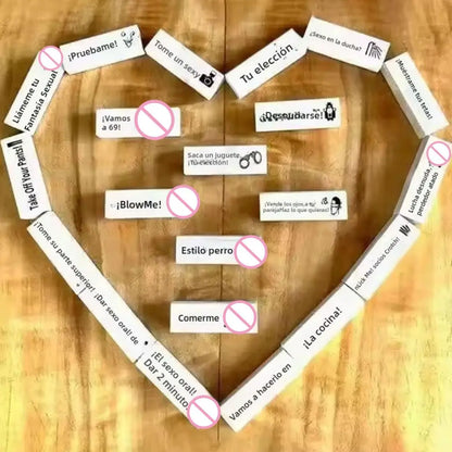 Spanisches Sex-Block-Turmspiel für Paare, Erotik-Partyspiel für Erwachsene, Sexspielzeug, Valentinstag, Tumbling Tower, Stapelspiele