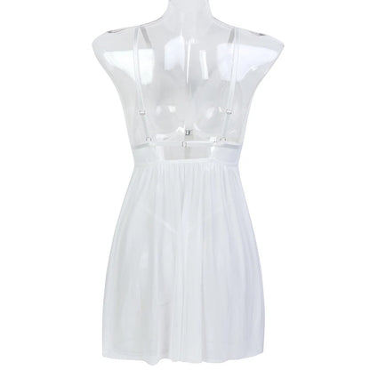 Lencería sexy para mujer, ropa interior erótica transparente, camisón con tanga, ropa de dormir