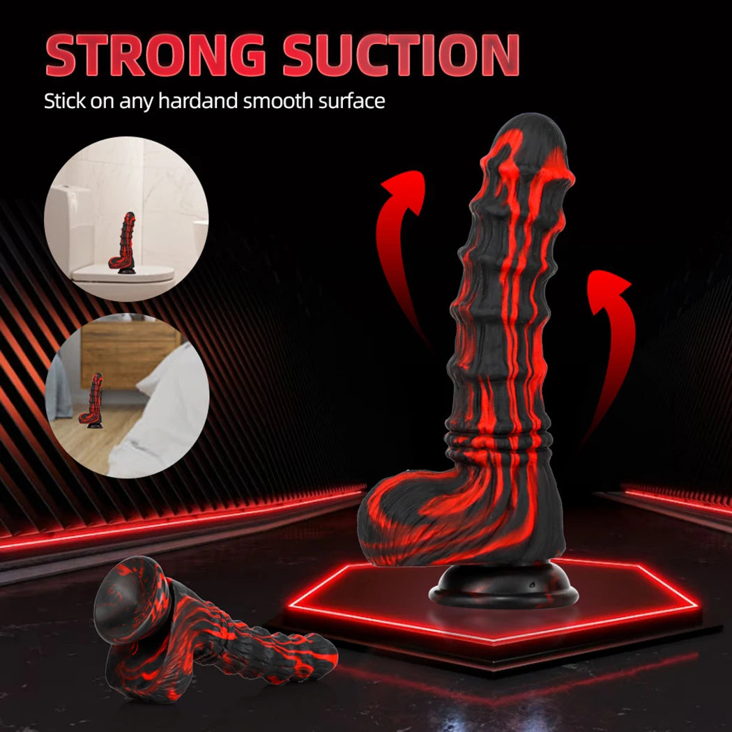 Consolador de silicona con forma de animal, pene grande, monstruo, falo, tapón anal, masturbador femenino, juguetes sexuales para mujeres, productos sexuales, tienda erótica.