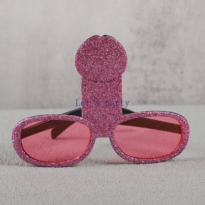 Funny Glitter Bride Penis Shaped Sunglasses Wedding Bachelorette Party Photo Props Birthday Night Out Hen Party Decorations