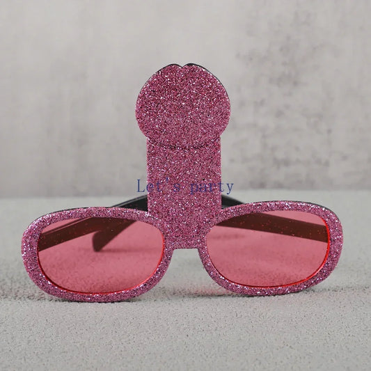 Funny Glitter Bride Penis Shaped Sunglasses Wedding Bachelorette Party Photo Props Birthday Night Out Hen Party Decorations