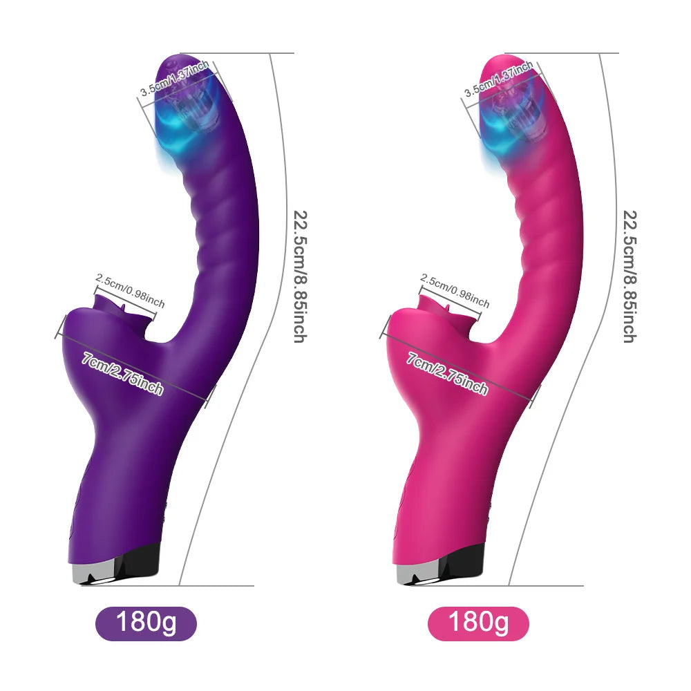 Vibrador para lamer la lengua 2 en 1, juguetes sexuales para mujeres adultas, consoladores, vibradores, estimulador de clítoris con 20 velocidades, producto sexual.