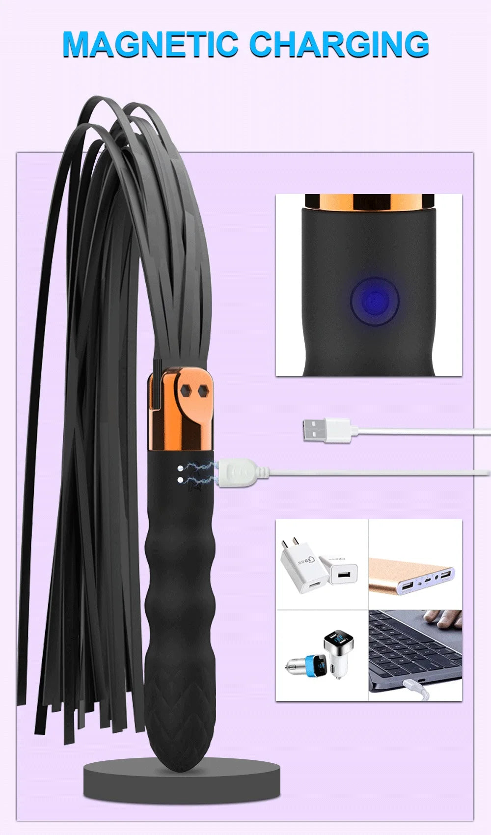 BDSM-Spielzeug, Sklavenpeitsche, Vibrator, Klitorisstimulator, Spanking, Bondage, extremes Sexspielzeug, Flirt, Erwachsene für Frauen, Paarspiel