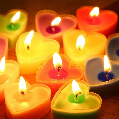 Juego de 9 velas creativas en forma de corazón, velas románticas de cumpleaños, velas para enamorados, velas para cenas de propuesta.