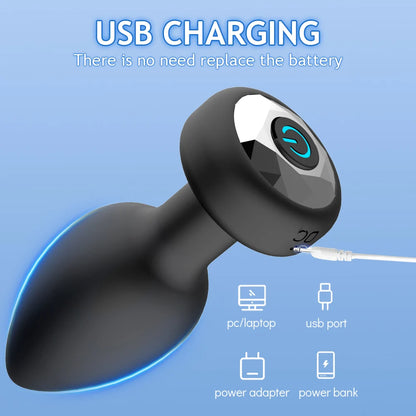 Vibrador anal para hombre con 10 vibraciones y control inalámbrico, juguete sexual para parejas, masajeador de próstata, productos para adultos y homosexuales.