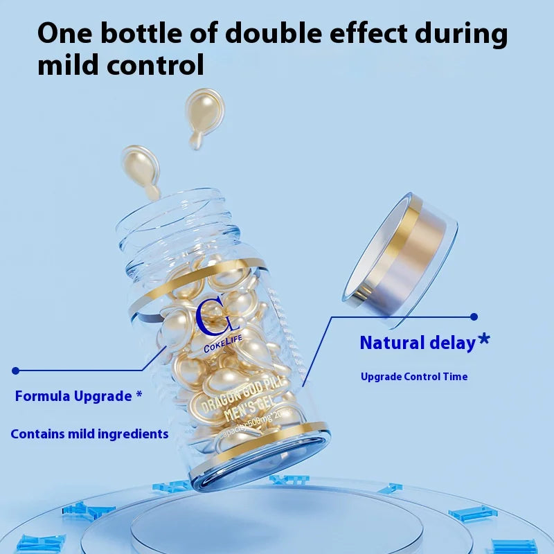 20 Kapseln zur Verzögerung der männlichen Sexualität, Kapsel zur Verzögerung der sexuellen Luststeigerung, für Erwachsene, zur äußerlichen Anwendung, Gleitgel für Männer