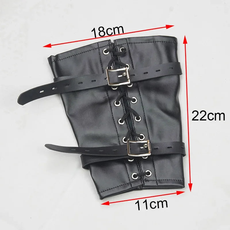 Camisa de fuerza BDSM / Brazalete, Brazalete de cuero de lujo, Guantes de bondage para la espalda, Juguetes sexuales para parejas, Sex Shop