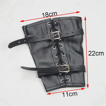 Camisa de fuerza BDSM / Brazalete, Brazalete de cuero de lujo, Guantes de bondage para la espalda, Juguetes sexuales para parejas, Sex Shop