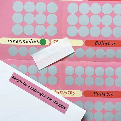 ¡Desafío de intimidad para parejas, edición avanzada! ¡104 carteles íntimos sorpresa para rascar para parejas!