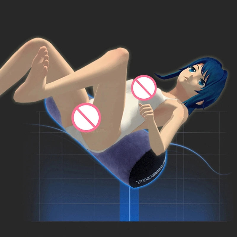 Weibliches Masturbationskissen, Sexspielzeug für Paare, Unterstützung bei Sexpositionen, multifunktionales, tragbares, zylindrisches Kissen mit Lochvibrator