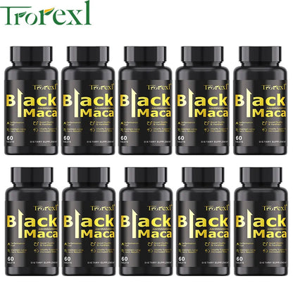 Natürlicher schwarzer Maca ERECTEnhancer, Nahrungsergänzungsmittel für die männliche Kraft zur Volumensteigerung, Max-Stamina-Kapsel für den Mann