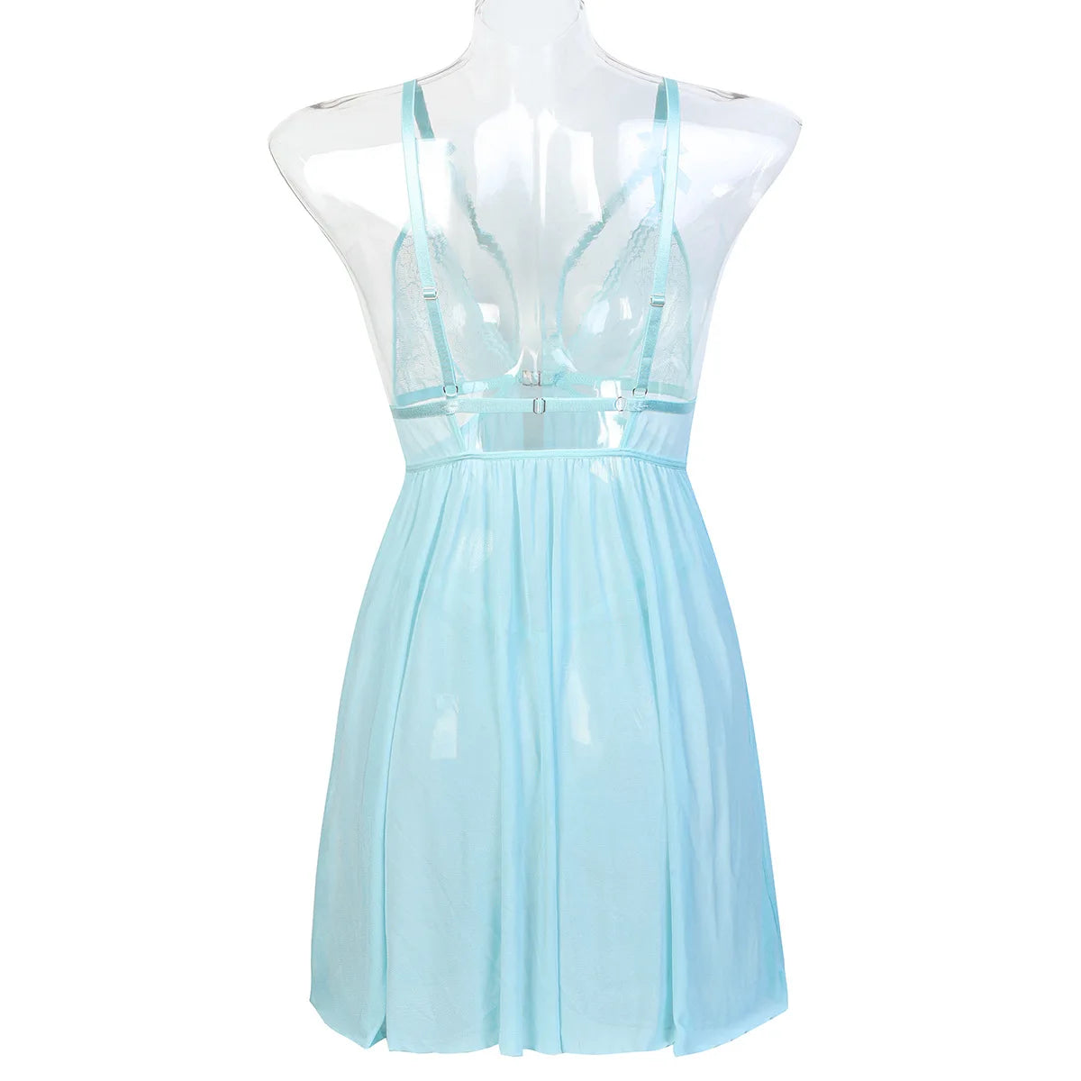 Lencería sexy para mujer, ropa interior erótica transparente, camisón con tanga, ropa de dormir