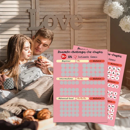 ¡Desafío de intimidad para parejas, edición avanzada! ¡104 carteles íntimos sorpresa para rascar para parejas!