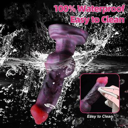 Consolador con forma de perro, tapón anal, pene grande y grueso, silicona líquida, para mujeres y hombres, estimulador del punto G y la próstata, productos para adultos para juegos previos.