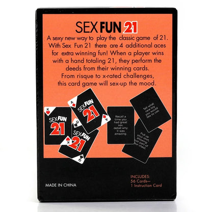 Juego de cartas Sex Fun 21 para adultos, 56 piezas