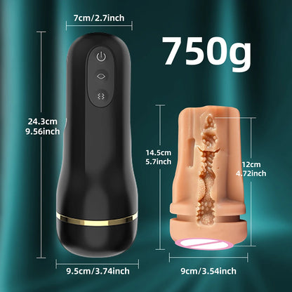 Männlicher Masturbator Cup Sexspielzeug für Männer Realistischer Taschenmuschi-Vibrator Erwachsenenbedarf Lebensechte Vagina-Textur Penis-Stimulator