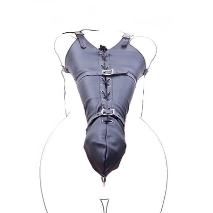 BDSM Sex Bondage Armbinder, Zwangsjacke hinter dem Rücken, SM Leder Armbinder Fessel, abschließbarer Sklavenhandschuh mit Schultergurt