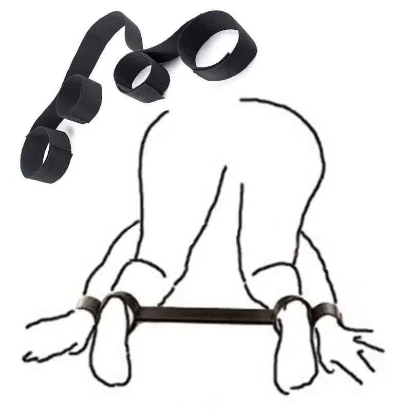 BDSM Bondage Set Erwachsene Spiele Handschellen Fußfesseln Sex Spielzeug Für Frauen Paare Slave Bett SM Strap Weiche Manschetten Sex Shop