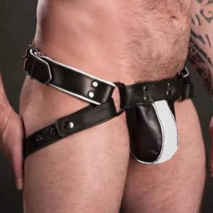 2024 Lencería sexy para hombre, suspensorio, pantalones exóticos, arnés de cuero, lencería sexy, BDSM, bondage, fetiche, gays, hombre, escenario, ropa de discoteca