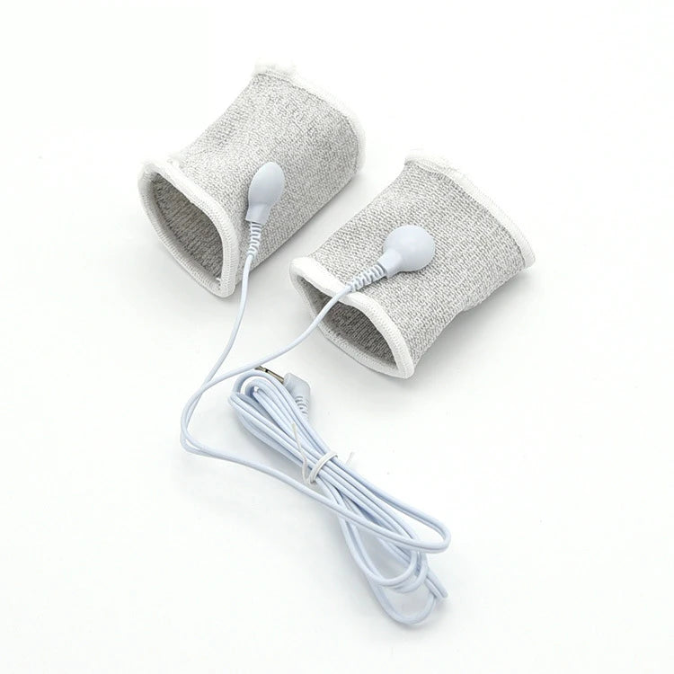 BDSM Elektroschock Leitfähige Faser Penishülle E-Stim Hodensackringe Elektrisches Spiel Penistherapie Vergrößerung Männliche Sexprodukte