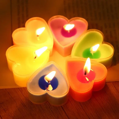 Juego de 9 velas creativas en forma de corazón, velas románticas de cumpleaños, velas para enamorados, velas para cenas de propuesta.