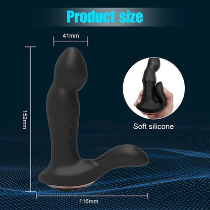 Masajeador de próstata masculino con vibración anal giratoria, masturbador masculino, estimulación del punto G, tapón anal, juguetes sexuales para hombres y parejas.