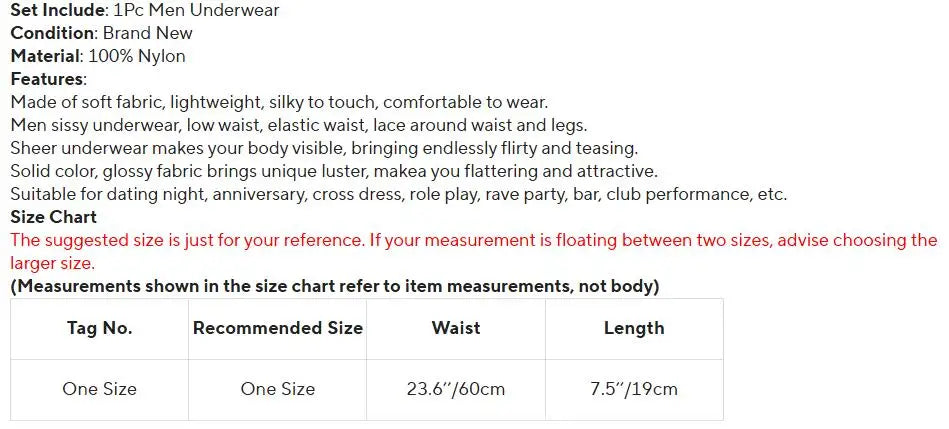 Herren Sissy Dessous Gay Unterwäsche Niedrige Taille Spitze Transparente Slips Glänzend Crossdresser Sissy Höschen Sexy Unterhose für Erwachsene Männer