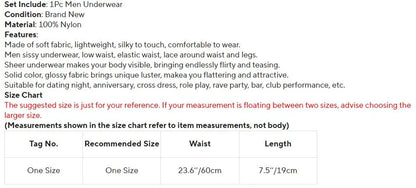 Herren Sissy Dessous Gay Unterwäsche Niedrige Taille Spitze Transparente Slips Glänzend Crossdresser Sissy Höschen Sexy Unterhose für Erwachsene Männer