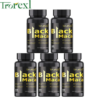 Natürlicher schwarzer Maca ERECTEnhancer, Nahrungsergänzungsmittel für die männliche Kraft zur Volumensteigerung, Max-Stamina-Kapsel für den Mann