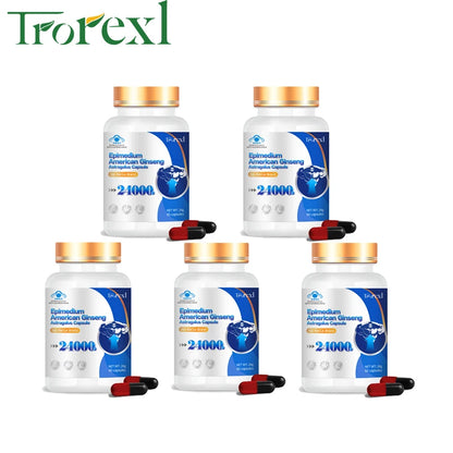 Epimedium Ginseng Capsules Male Power Enlarge Supplement– Huge-Vitalize Pills for Maximum Performance & Pleasure