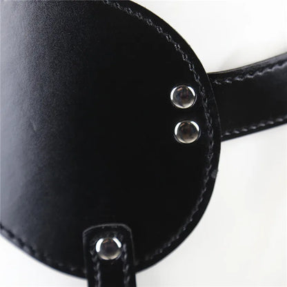 SM Leather Padded Hood Blindfold,Head Harness Mask Gag, BDSM Bondage ,Sex Toys for Couples Accessories