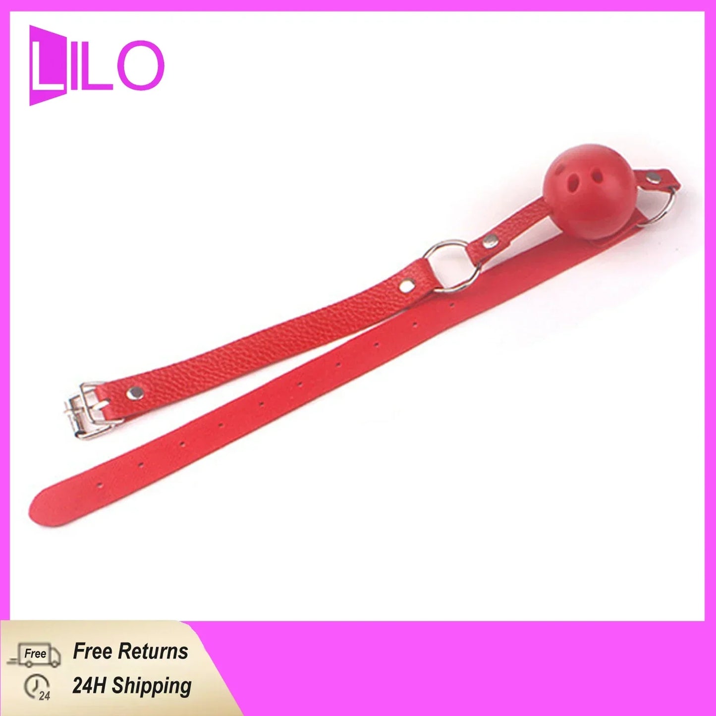 Mordaza de boca ajustable BDSM, bola de cuero sintético para adultos, juego de rol fetiche, accesorios para parejas, juguetes sexuales de bondage