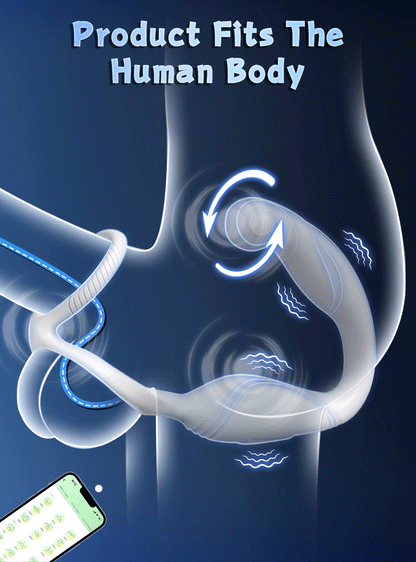 Männliches Sexspielzeug, rotierender Vibrator für Männer, Prostata-Massagegerät, Doppel-Penisring, Penisringe, Anal-Vibrator, Anal-Plug, Anal-Spielzeug für Männer