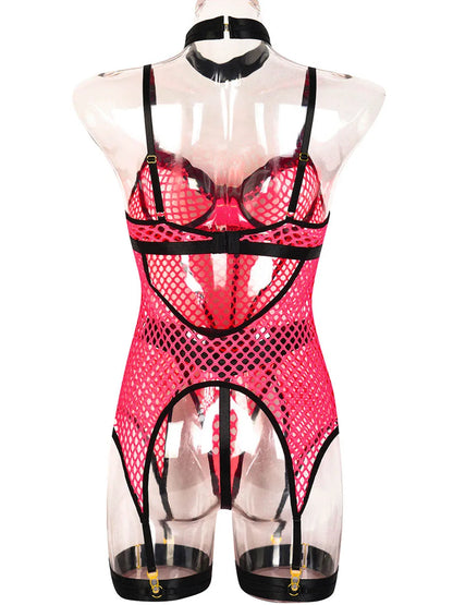 Conjunto de lencería sexy JSY para mujer, ropa interior corporal, camisón de malla transparente, ropa de dormir, lencería erótica, disfraces porno