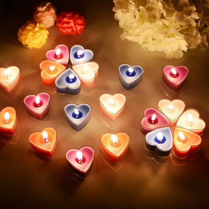 Juego de 9 velas creativas en forma de corazón, velas románticas de cumpleaños, velas para enamorados, velas para cenas de propuesta.